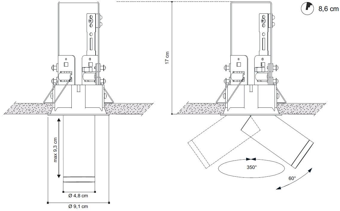 EGOLUCE Регулируемый встраиваемый светодиодный светильник Newton 6328 - Вид №8