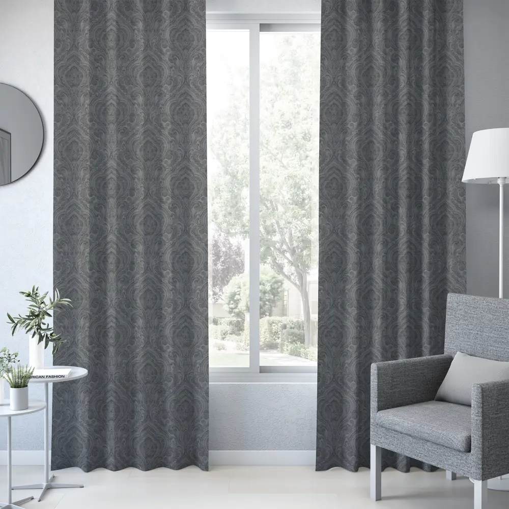 Штора на ленте Ivett 160x280 см цвет серый 83407029 STLM-2041110 INSPIRE  - Вид №3
