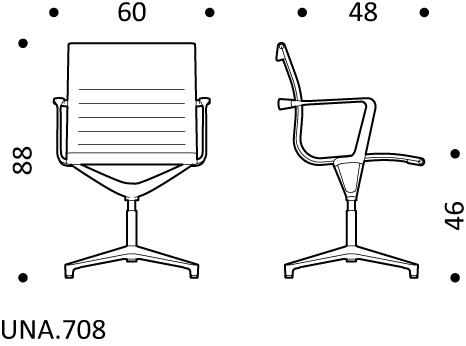 ICF Офисное кресло из кожи с 4-мя спицами Una chair sun-id-1378503 - Вид №4