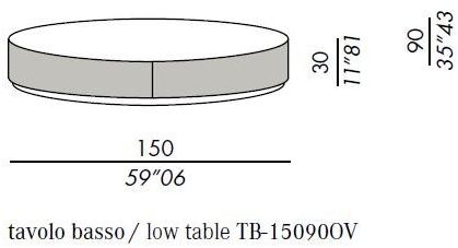 Meridiani Низкий овальный журнальный столик из латуни sun-id-1400615 - Вид №4