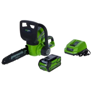Аккумуляторная пила GreenWorks 20077UB, 40 В шина 30 см АКБ и ЗУ в комплекте