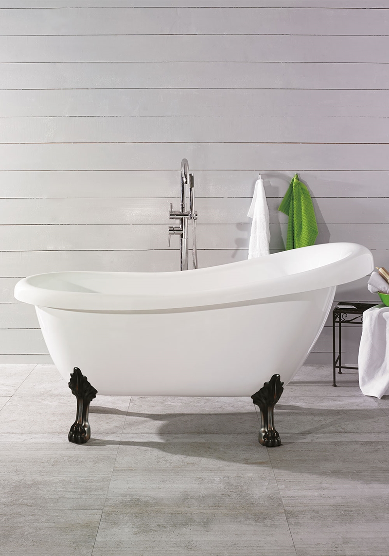 187 Ванная Старая Англия 156 Белый, Старинные Черные Ноги  Noro  Белый 