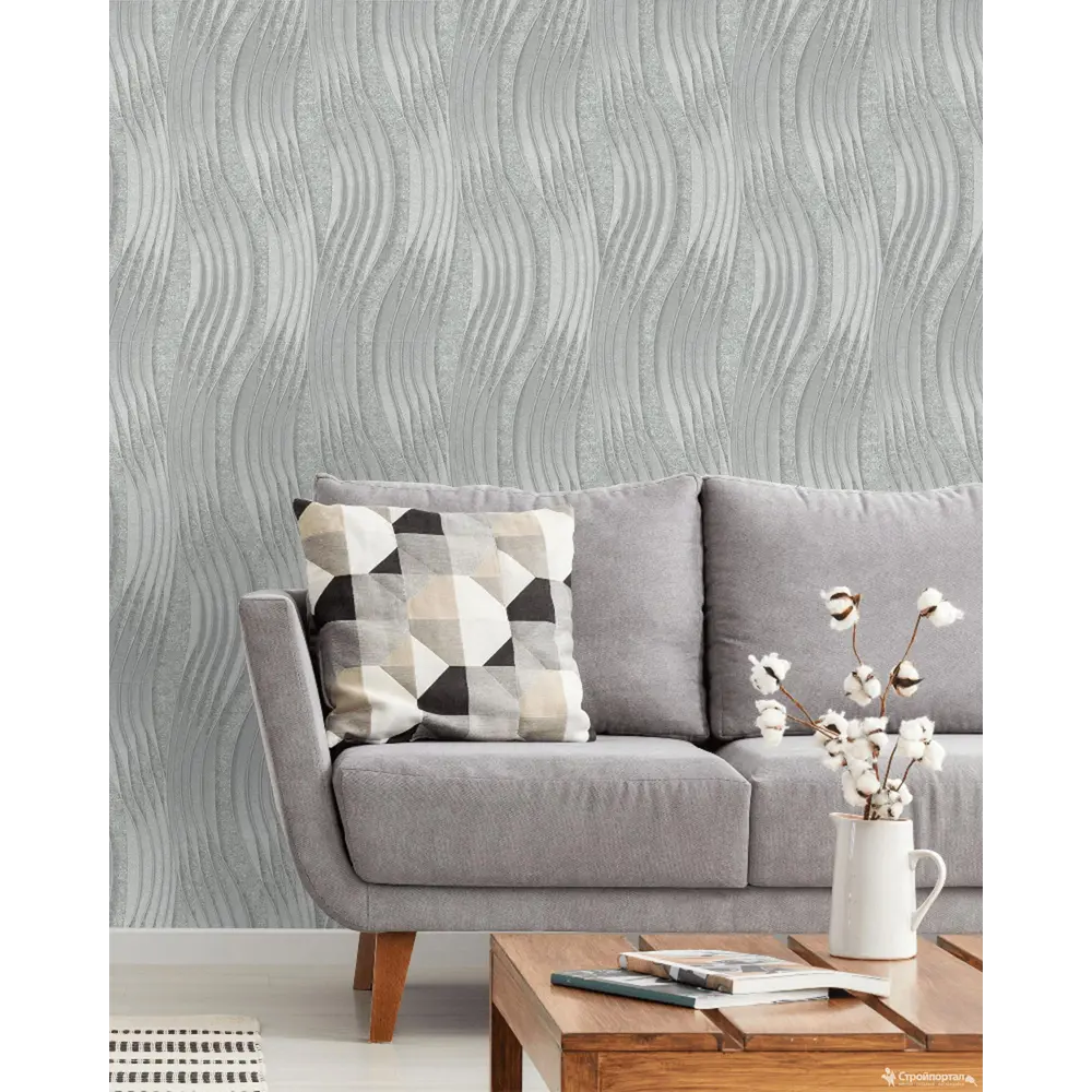 Обои флизелиновые Solo Impu жемчужные 1.06 м 168519-27 IMPULS STLM-2135682 - Вид №2