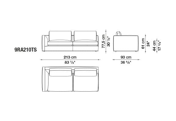 Угловой диван из ткани B&B Italia Ричард ARCH-00040927 - Вид №19