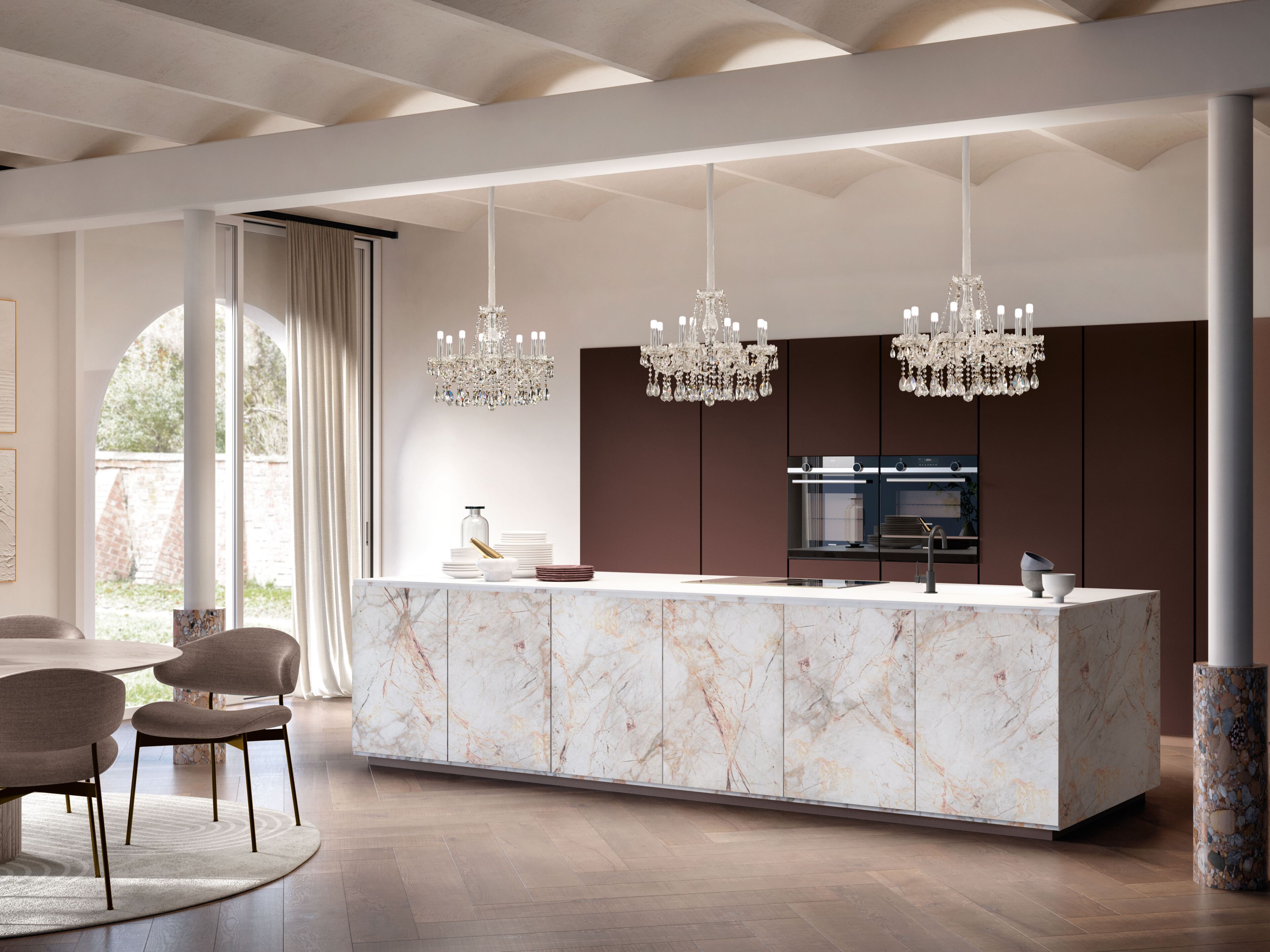 Подвесной светильник с кристаллами Masiero Aqaba ARCH-00149089 - Вид №1