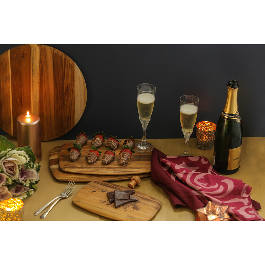 TH209 Доска сервировочная elegant круглая 33 см TEAKHAUS  - Вид №4