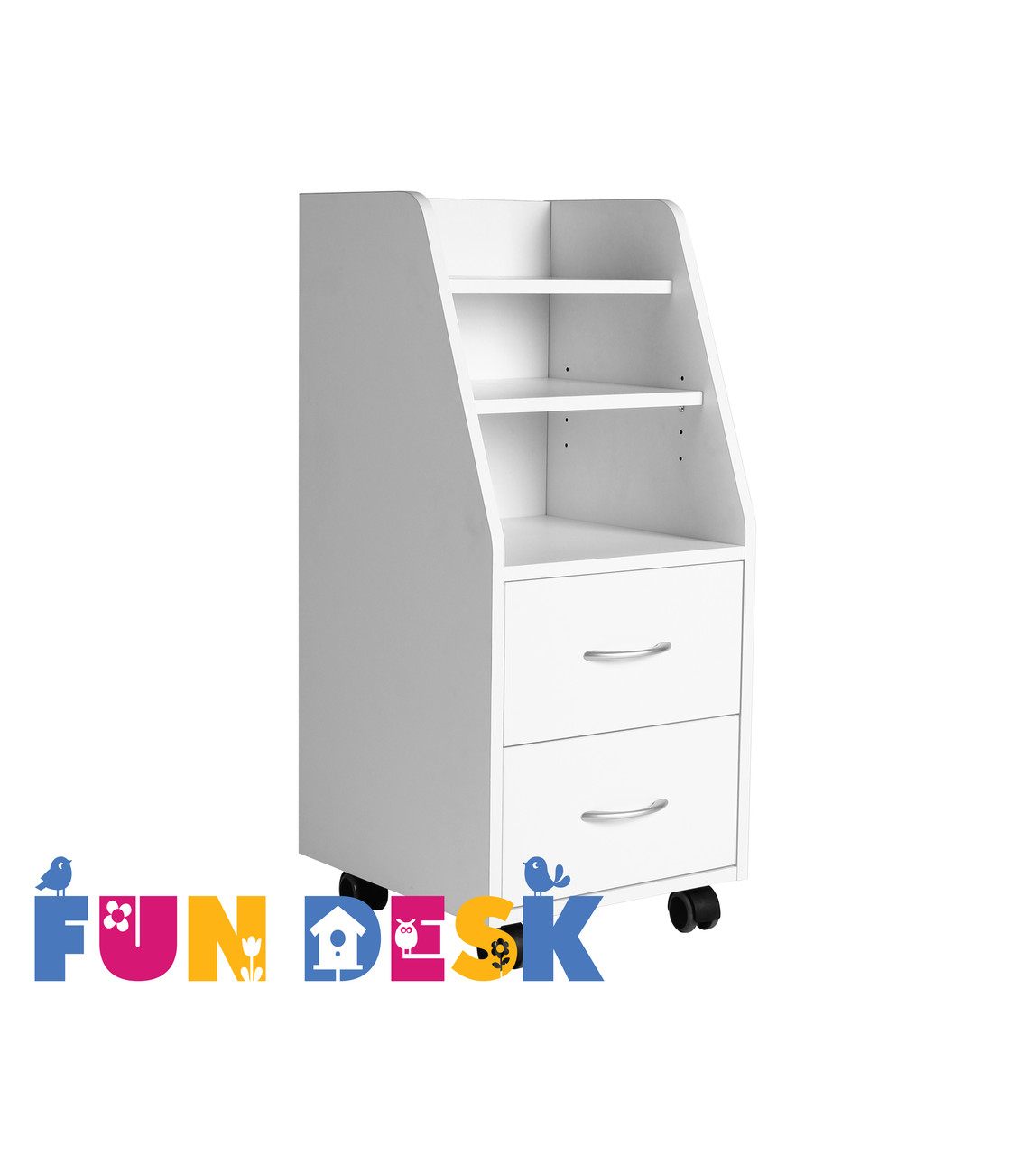 Тумбочка детская на колесиках белая FunDesk SS15 FUNDESK  00-3948563 Белый Santreyd  - Вид №2