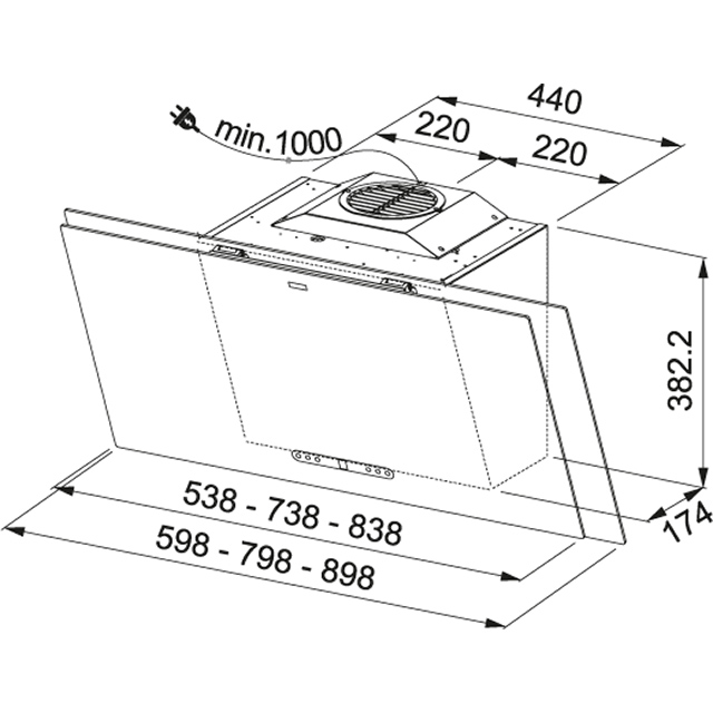 Вытяжка  FMA 2.0 607 BK Franke Maris 2.0 FMA 2.0 607 BK Чёрное стекло  - Вид №1