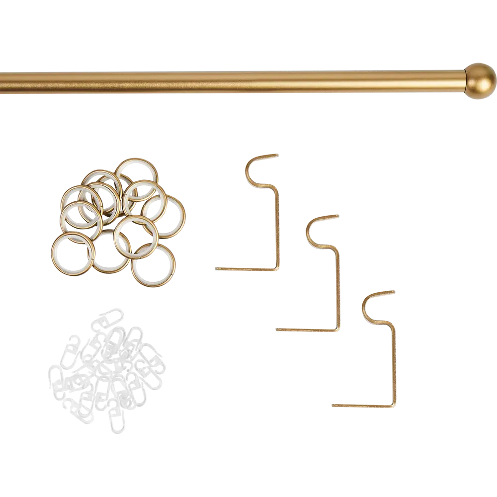 Карниз однорядный раздвижной шар d19/16 мм 180-360 см металл цвет бронза ORBIS STLM-2174686 - Вид №1