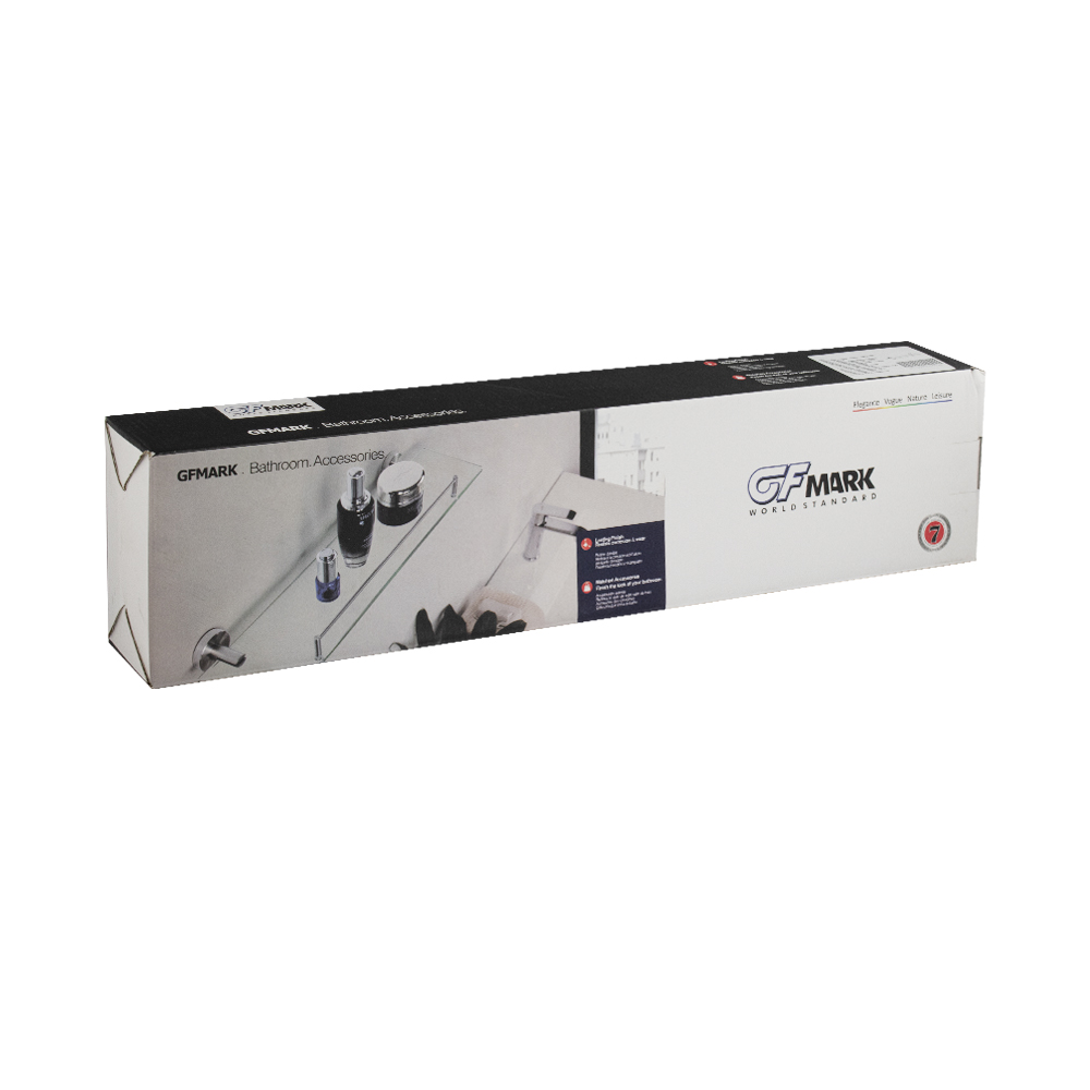 GFmark - Полка стеклянная, из нержавеющей стали, код: 80006  - Вид №1