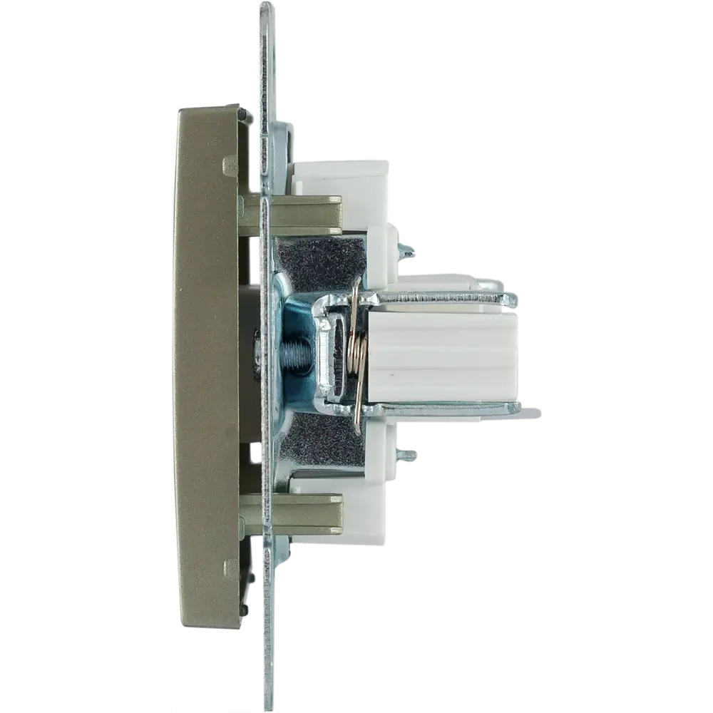 Розетка компьютерная встраиваемая Lexman Виктория RJ45, цвет матовая шампань STLM-2085455 - Вид №3