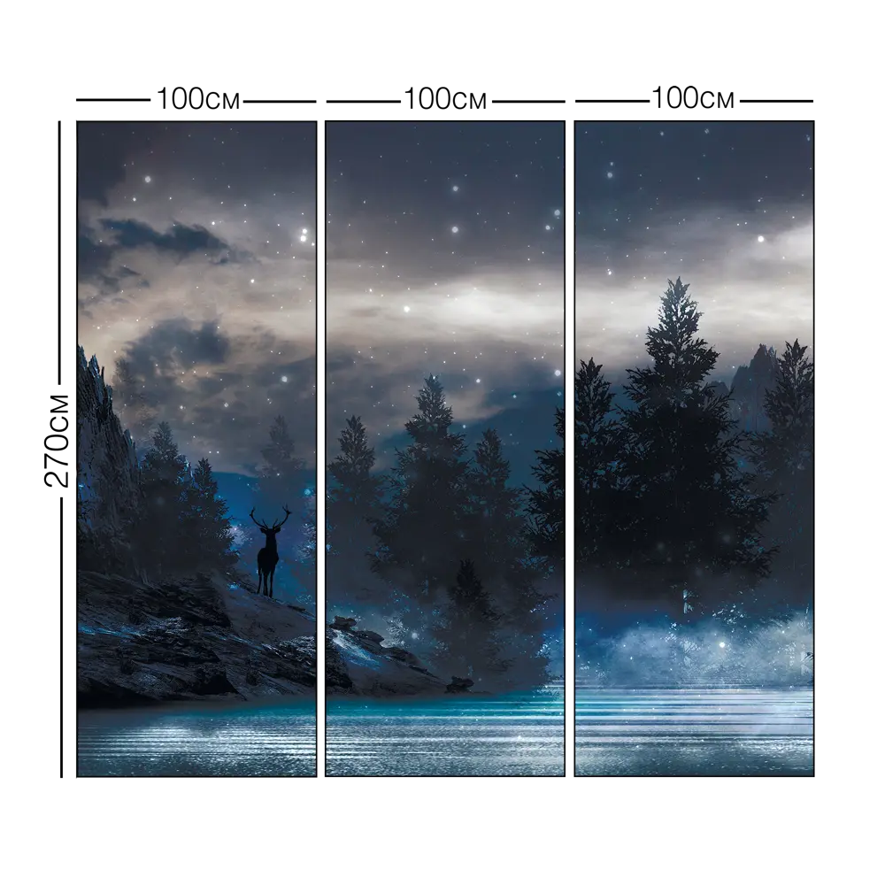 Фотообои Туманная ночь флизелиновые, 300x270 см, L13-206 FBRUSH 3D FLIZART STLM-2013044 - Вид №3