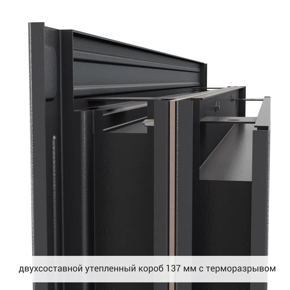Дверь металлическая Термо С-2, 880 мм, левая, цвет белый TOREX STLM-2021610 - Вид №9