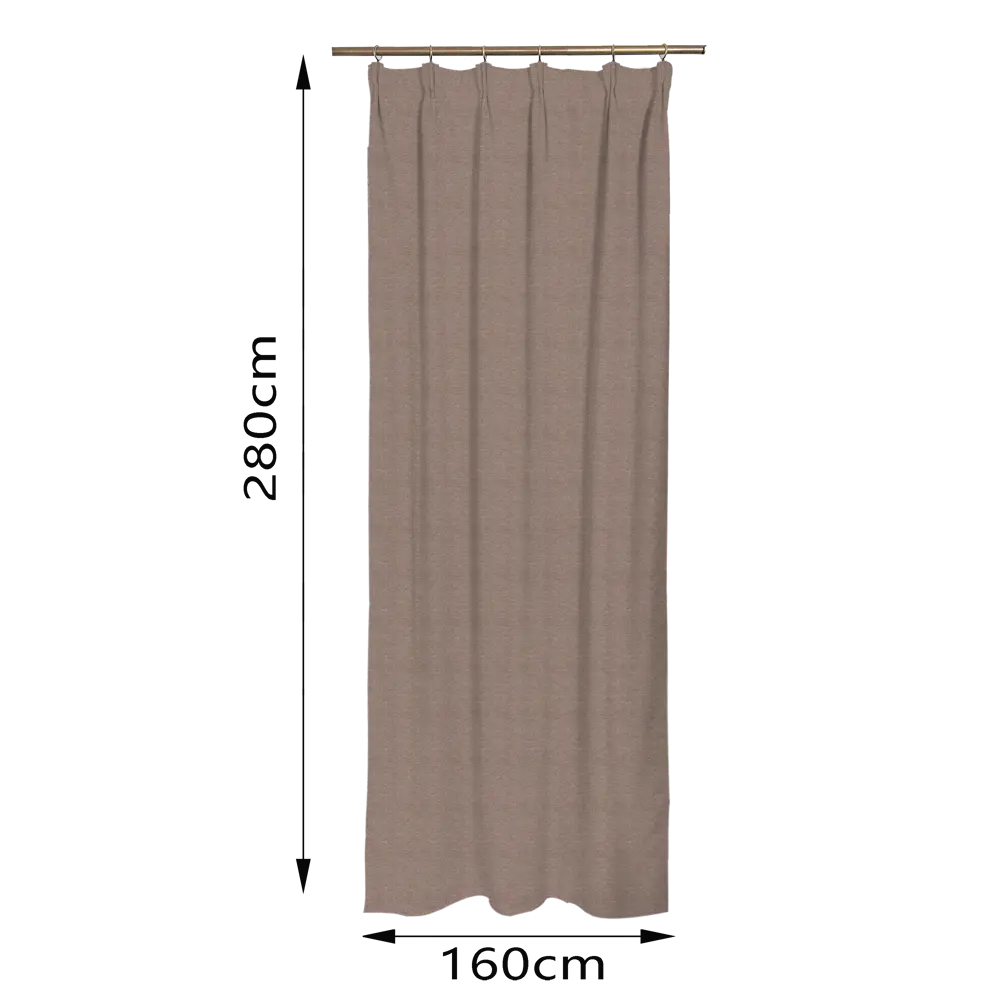 Штора на ленте Inspire Kanet 160x280 см цвет коричневый 83562115 STLM-2080027  - Вид №2