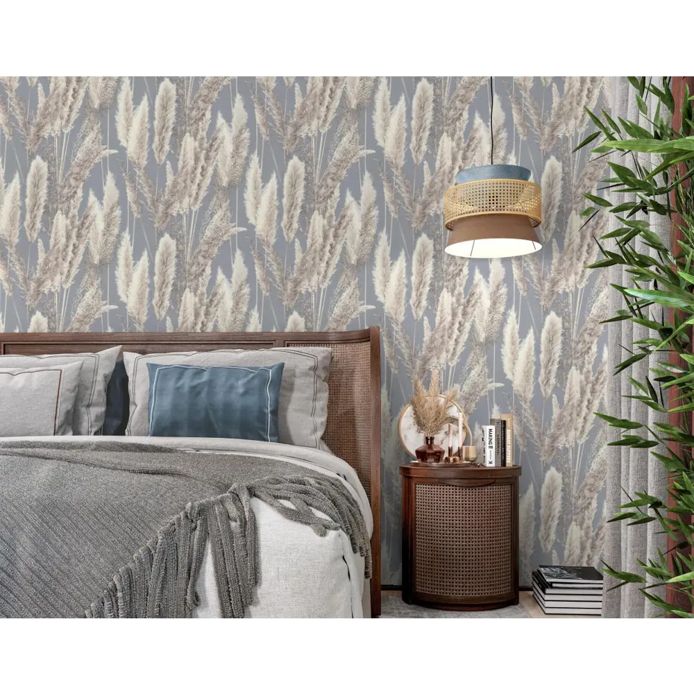 Обои флизелиновые Vog Collection Cortaderia темно-серые 1.06 м 72086-42 STLM-2145325 - Вид №2