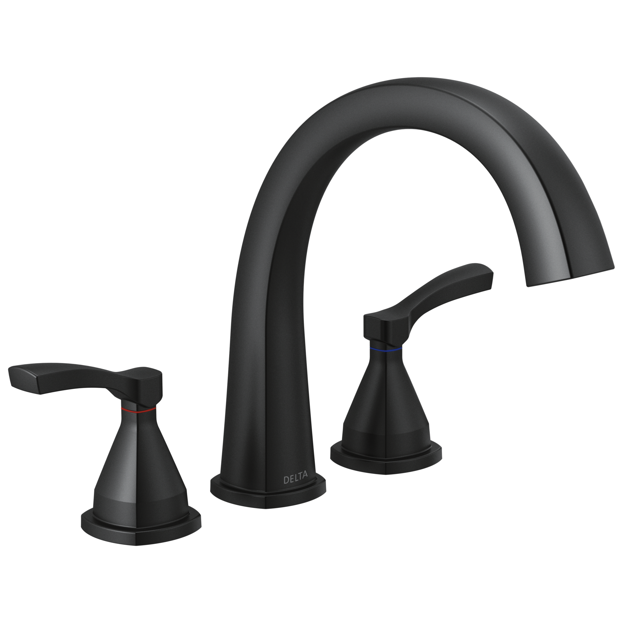 T2777-BL Отделка римской ванны с тремя отверстиями Delta Faucet Stryke Матовый черный 
