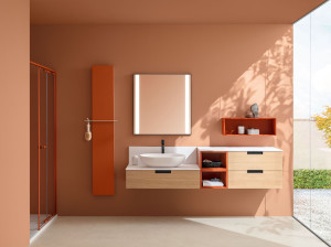 Подвесной умывальник из гидро-масляного шпона