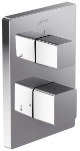 E75387-CP Термостатический смеситель с запорным клапаном - Квадратные ручки JACOB DELAFON MODULO