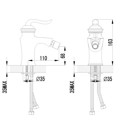 LM4708G Смеситель Brava для биде LEMARK BRAVA - Вид №1