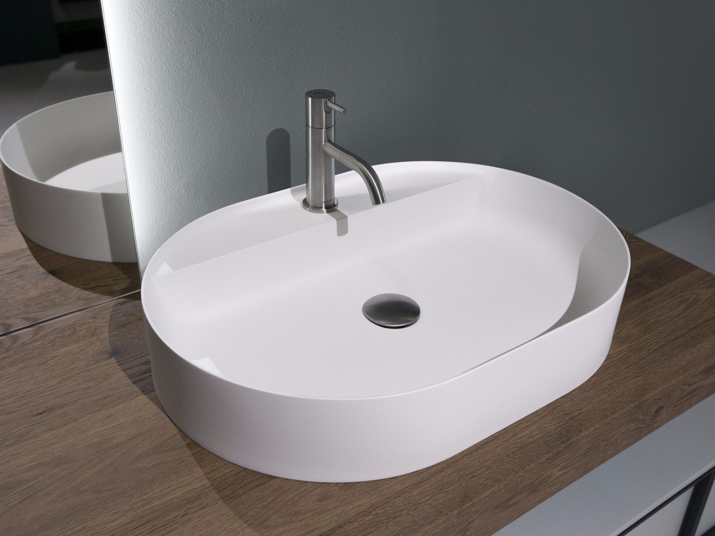 Овальная столешница из Flumood® Antoniolupi SIMPLO ARCH-00110709