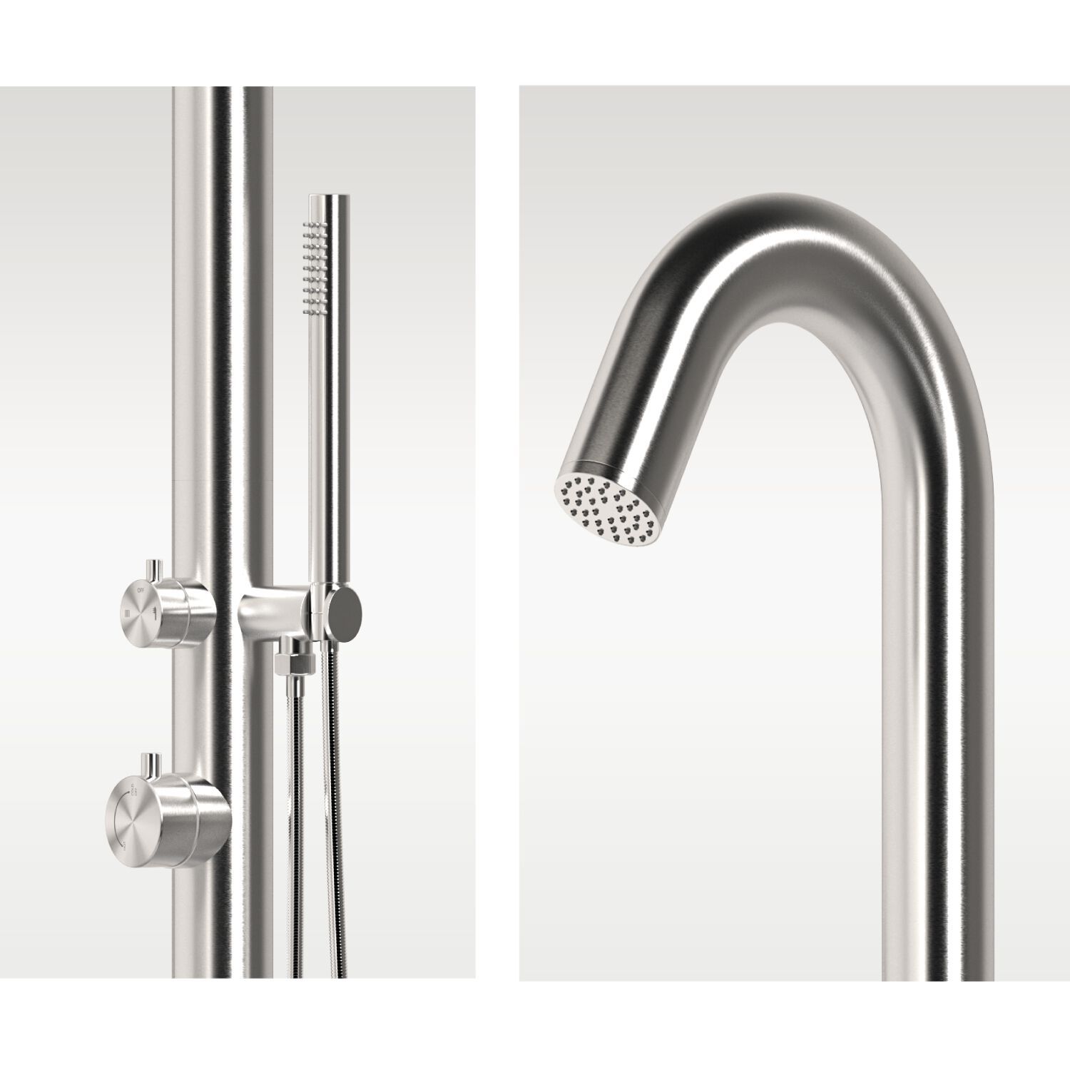 Открытый душ из нержавеющей стали с ручным душем SINED ALGHERO ARCH-00072931 - Вид №6