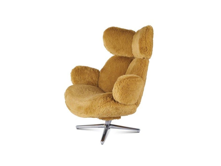 Тканевое вращающееся кресло с подлокотниками ROCHE BOBOIS Целлюлоза ARCH-00056797 - Вид №1