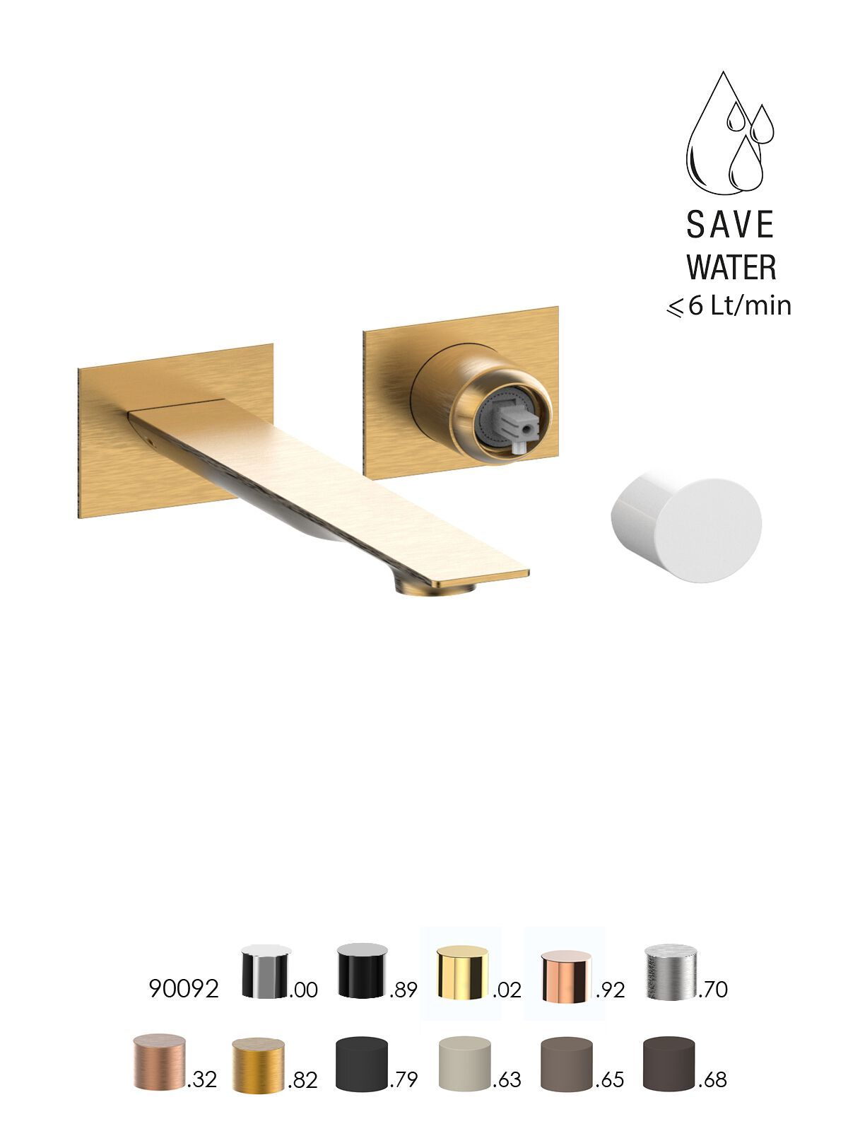 Однорычажный смеситель для раковины с 2 отверстиями без слива Rubinetterie Frattini Narciso S ARCH-00063765 - Вид №13