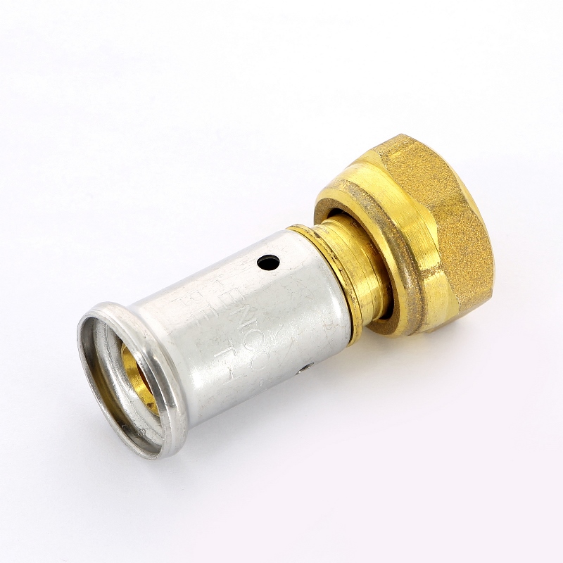 Муфта с накидной гайкой, плоская прокладка пресс HENCO 16x1/2" 26P16Z04 - Вид №1