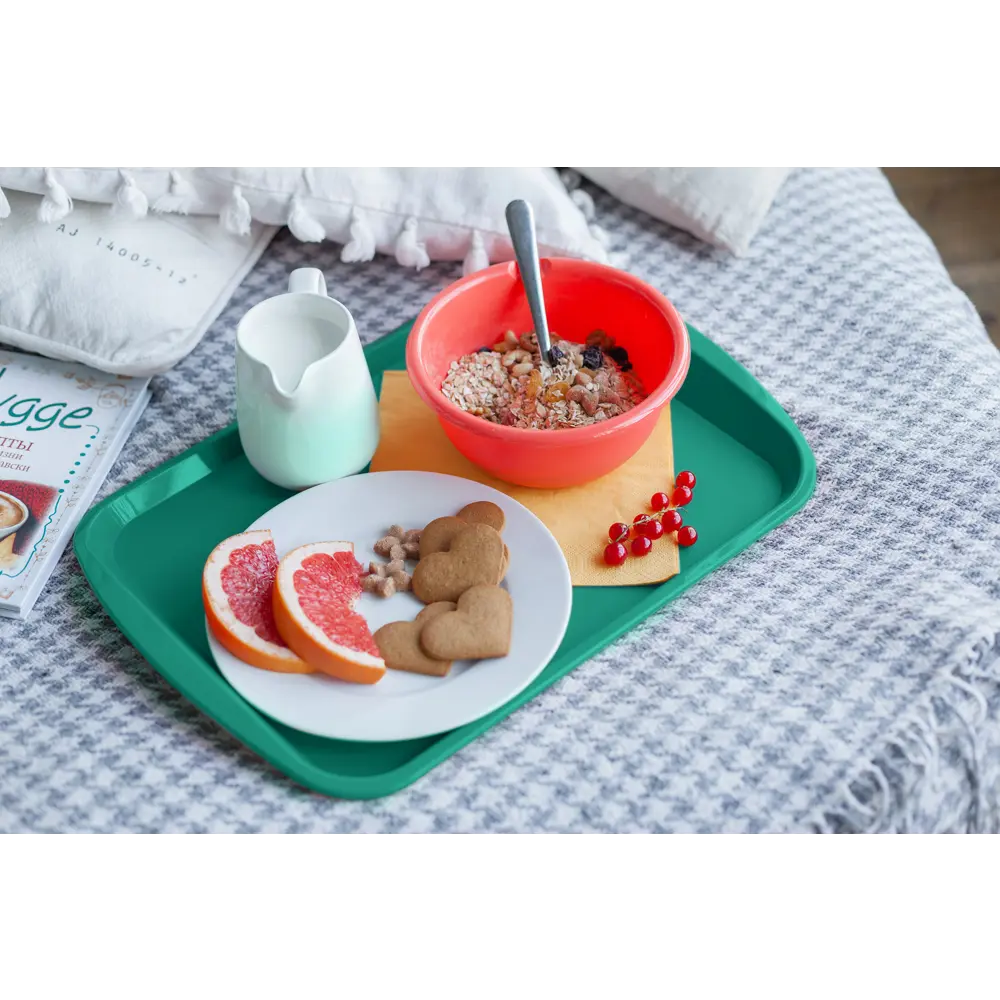 Поднос прямоугольный Delinia 47x33 см полипропилен цвет изумрудный STLM-2181631 - Вид №4