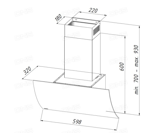 9955622 Вытяжка наклонная Akpo WK-11 Clarus серый STDN-0059182 - Вид №11