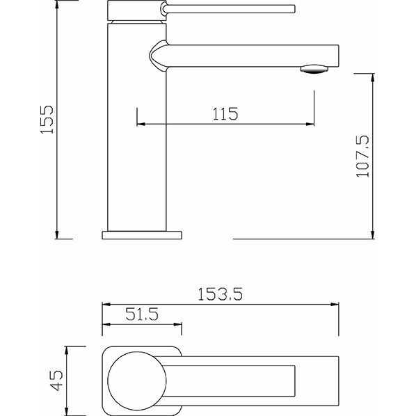 25-04L FENIX  Смеситель для умывальника  ARGO kran 2504lfenix - Вид №1