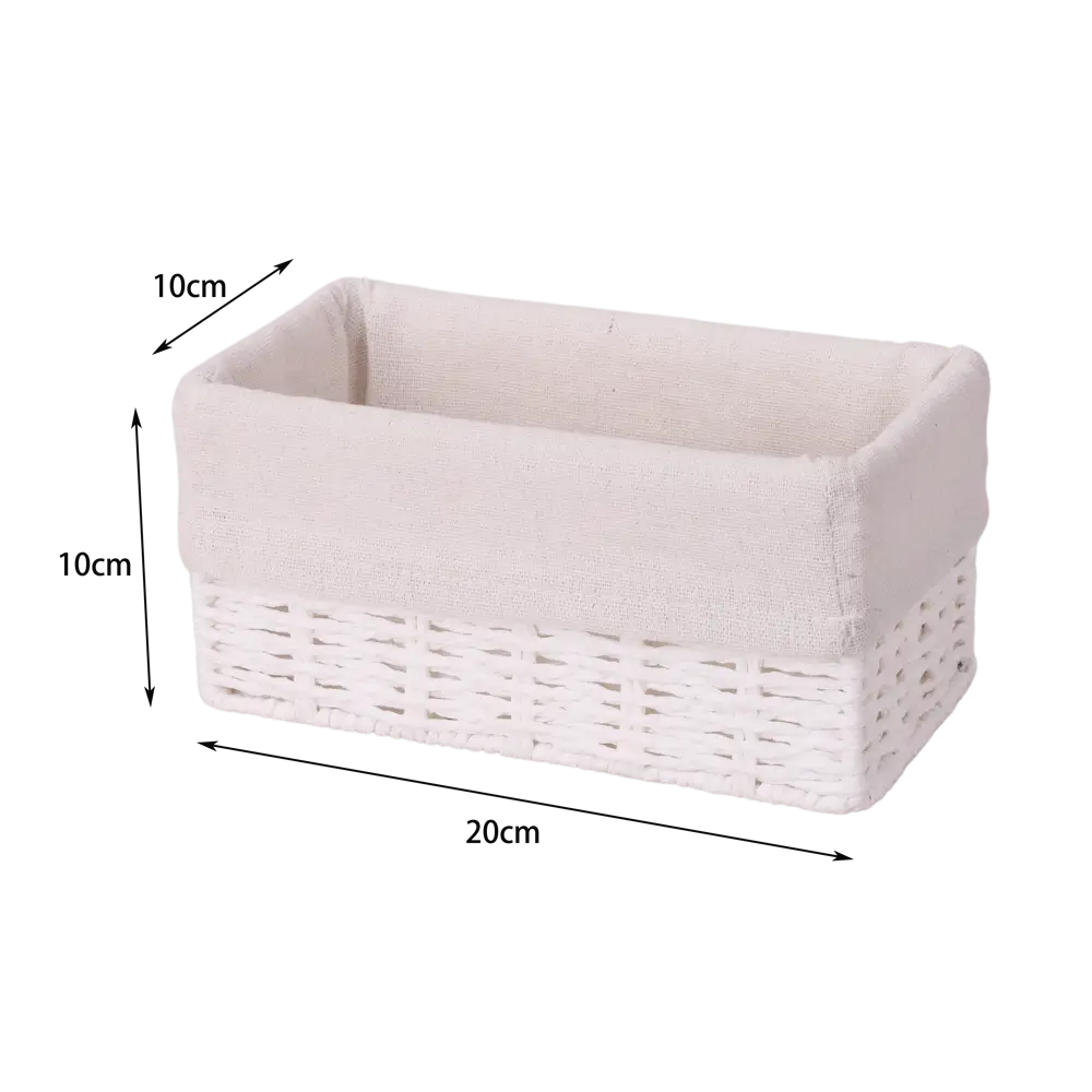 Корзина Konsensa 10x10x20 см бумага цвет белый 89439462 STLM-2057797 