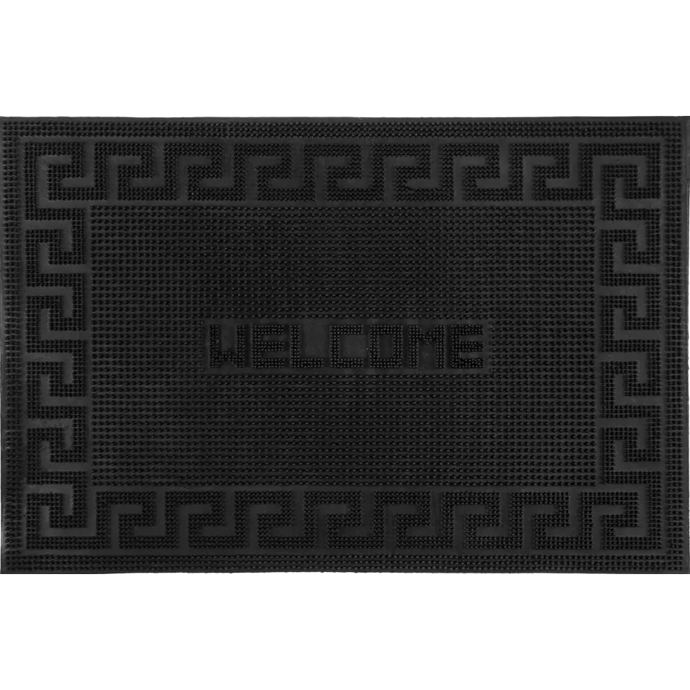 Коврик придверный Welcome 40x60 см цвет черный VORTEX STLM-2149201 - Вид №1