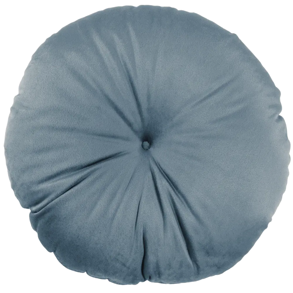 Подушка Бархат ø37 см цвет серо-голубой LINEN WAY STLM-2043062