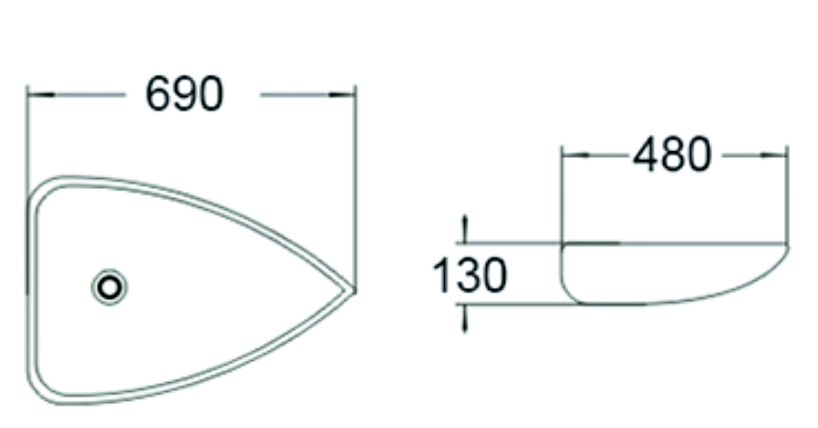Раковина чаша SL-1033 SANTILINE  - Вид №1