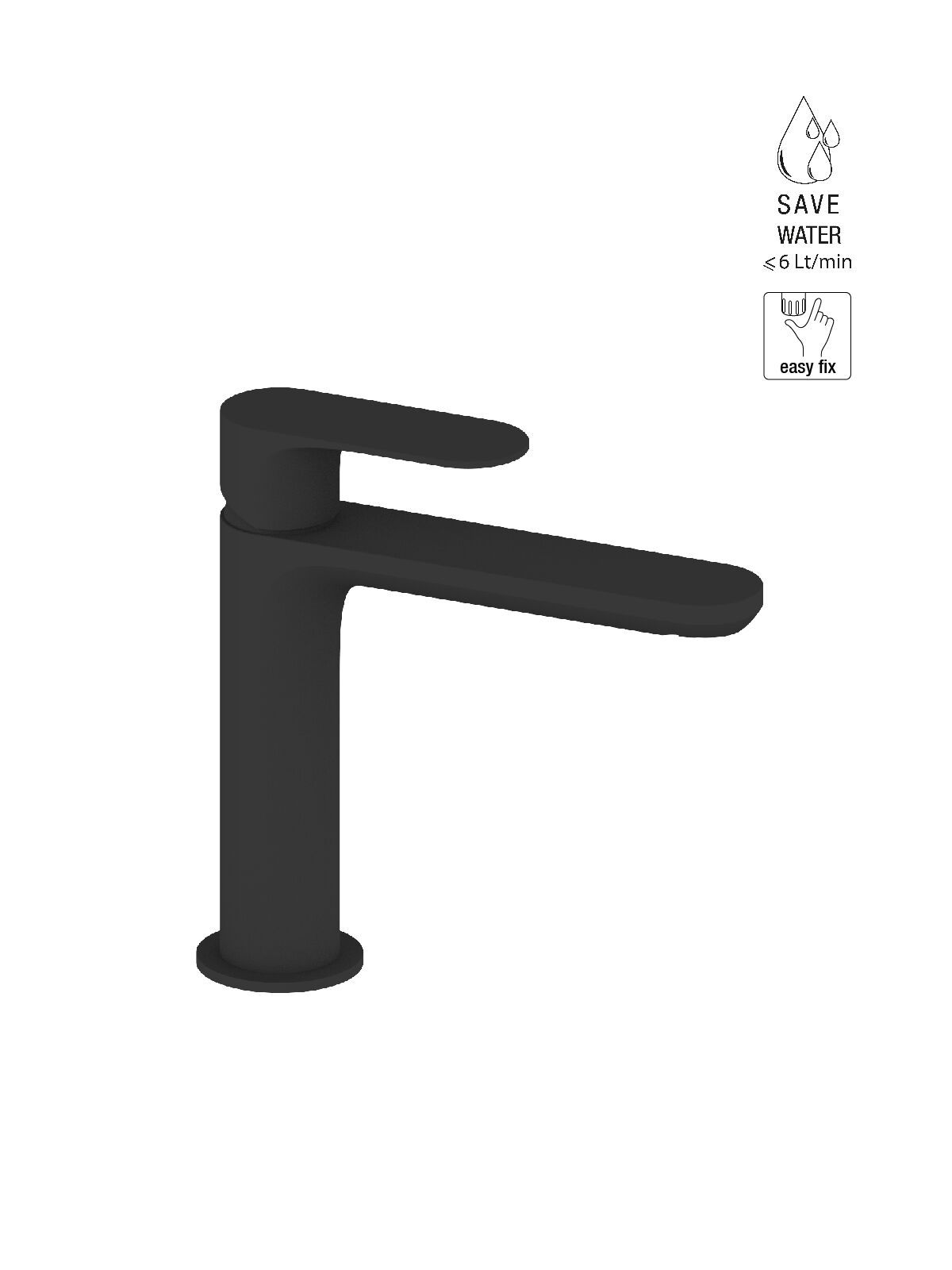 Однорычажный смеситель для раковины без слива Rubinetterie Frattini Lea ARCH-00023808 - Вид №17