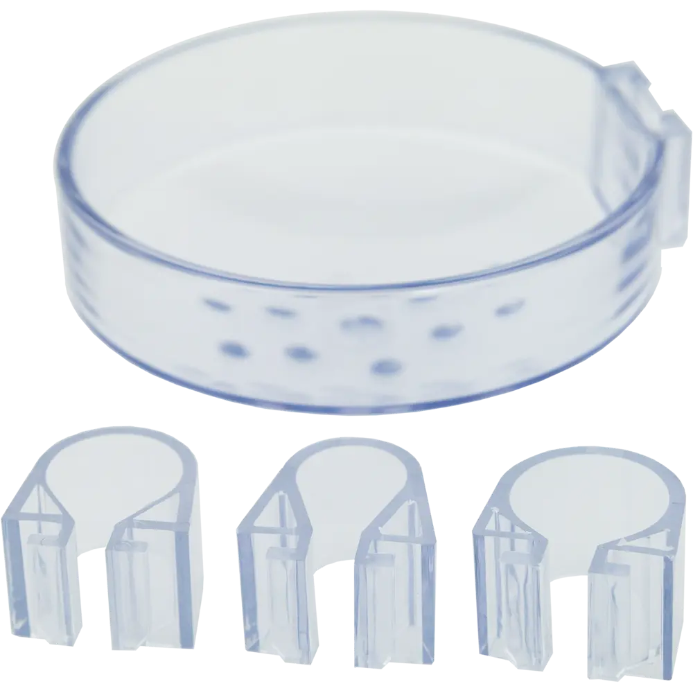 Мыльница для душевой штанги Orange DISH-T пластик цвет прозрачный STLM-2167824 - Вид №1