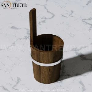 Effegibi ACCESSORI Ведерко для сауны из черного ореха VAAC000021