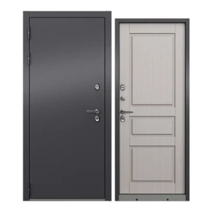 92000266 Входная дверь Unicorn Village optimal левый 205x96см цвет графит букле/ларче бьянко STLM-1530567