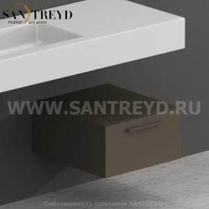 S04524CS2 Тумба с 1 ящиком 45 см коричневая Globo ARREDO WOOD Италия