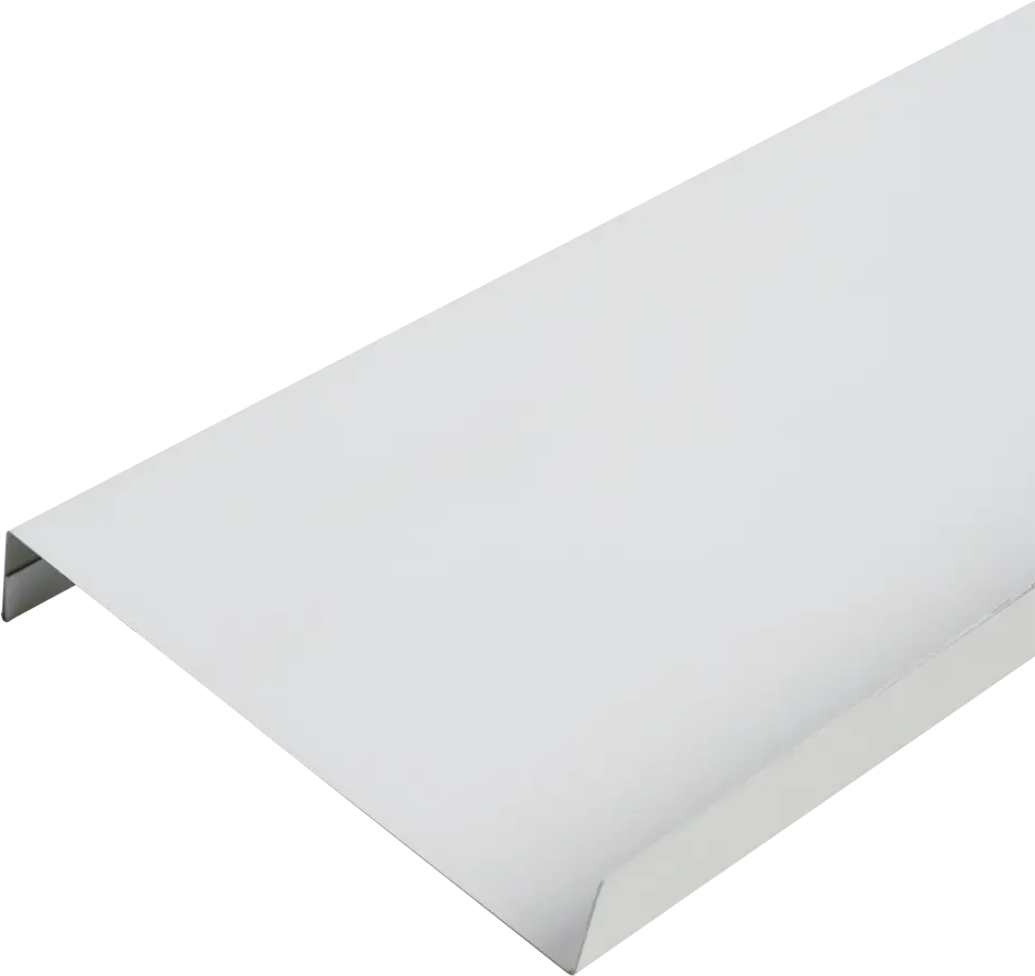 ИНТЕРПРОФИЛЬ - Наружный оконный отлив 105 мм белый для защиты фасада 17880737