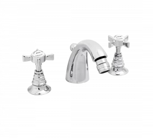 Gentry Home Смеситель для раковины Style на три отверстия с всплывающей пастой Ascot Хром GH100805