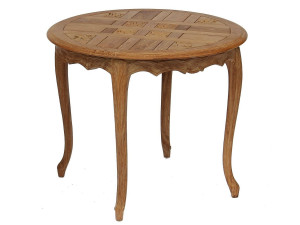 Круглый стол из тикового дерева