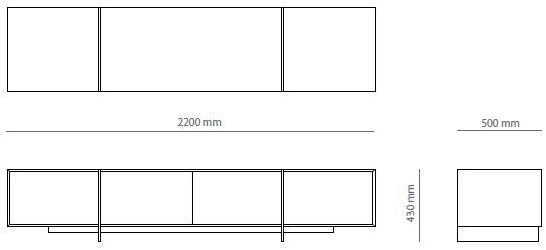 PRADDY Низкая лакированная тумба под ТВ Rhapsody Ml307 - Вид №2