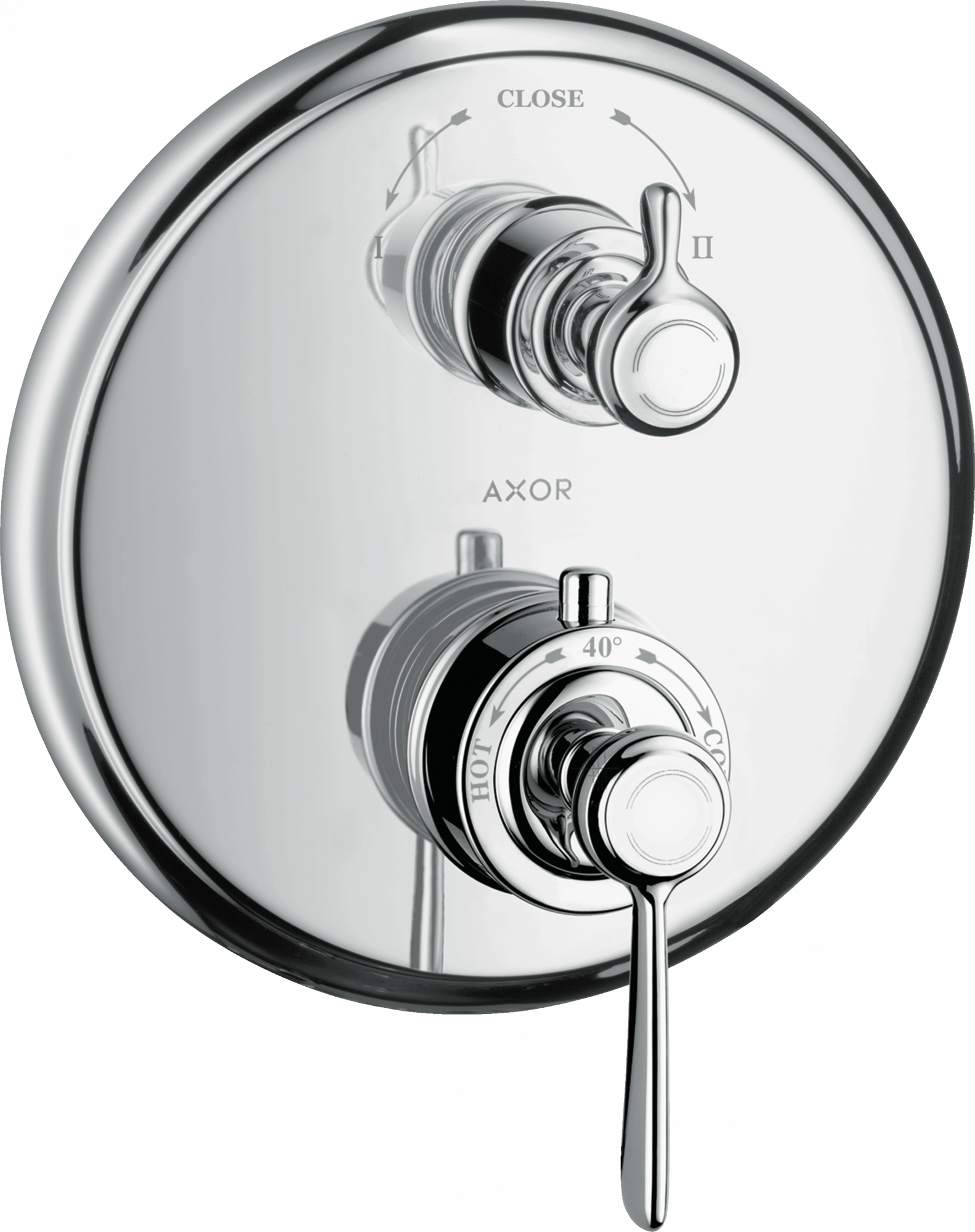 16821000 Термостат скрытого монтажа с рычагом и запорно-переключающим вентилем AXOR MONTREUX