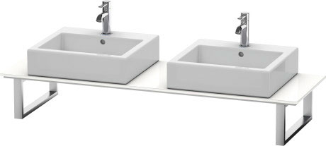 XL017C00707 Консоль для накладных раковин и встраиваемых умывальников, для угла справа X-Large #XL017C 480 мм Бетонно-серый матовый декор Duravit - Вид №2