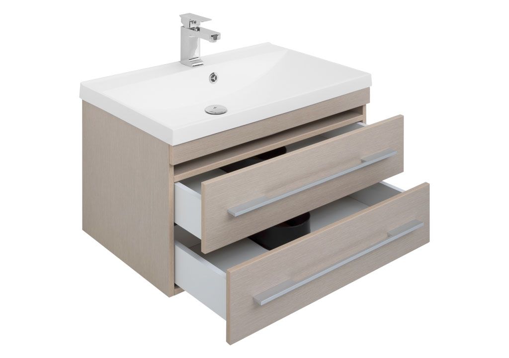 Тумба с раковиной Aquanet Нота NEW 75 светлый дуб 0017148900204118 - Вид №3