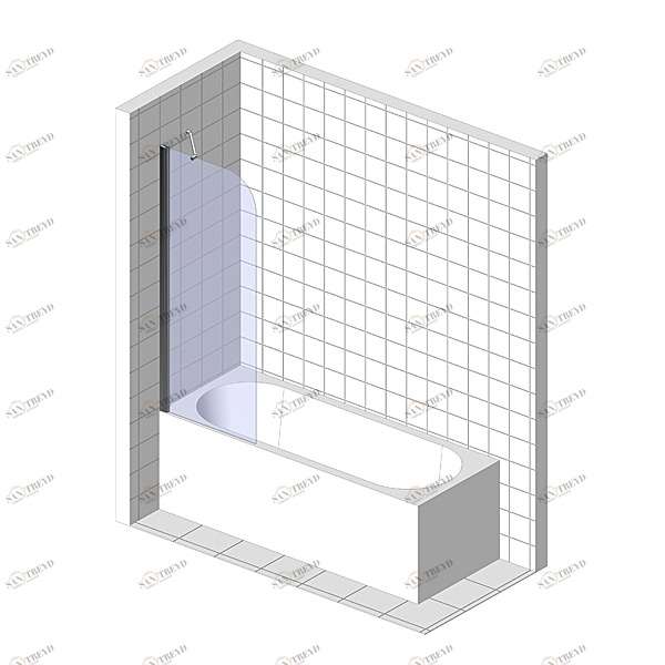 40X160GV861AP Душевое ограждения на борт вынны GUTEWETTER Германия Trend