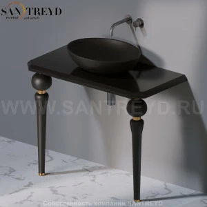 AeT ITALIA Deco Консольный столик с индивидуальными ножками и черной деревянной столешницей C270N