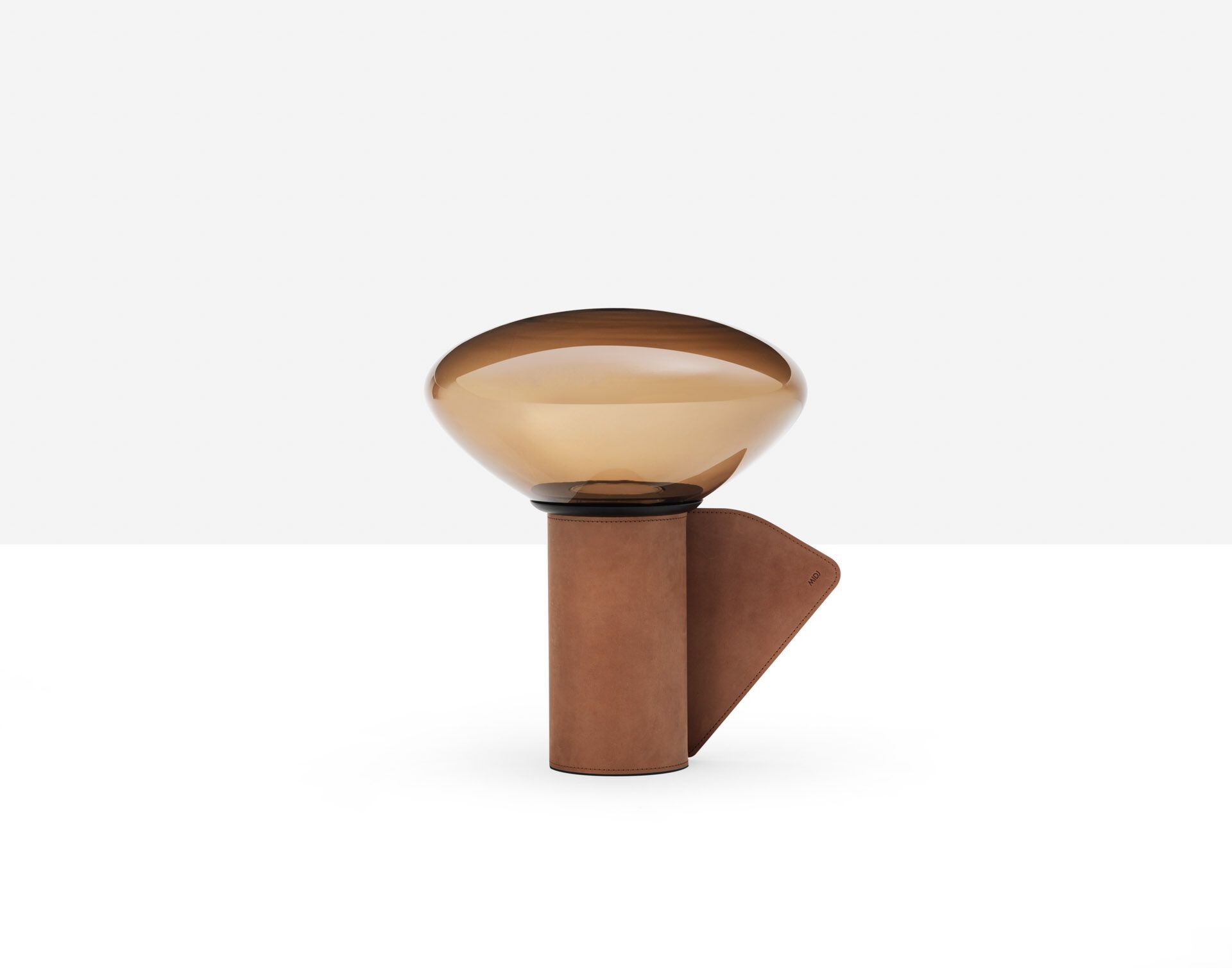 Настольная лампа с кожаной подставкой Midj кружка ARCH-00048468 - Вид №1